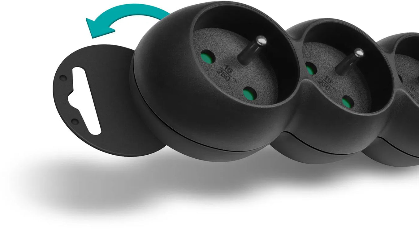 Prodlužovací kabel 230V, 6 zásuvek, bílý