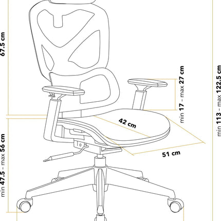 Ergonomické kancelářské křeslo
